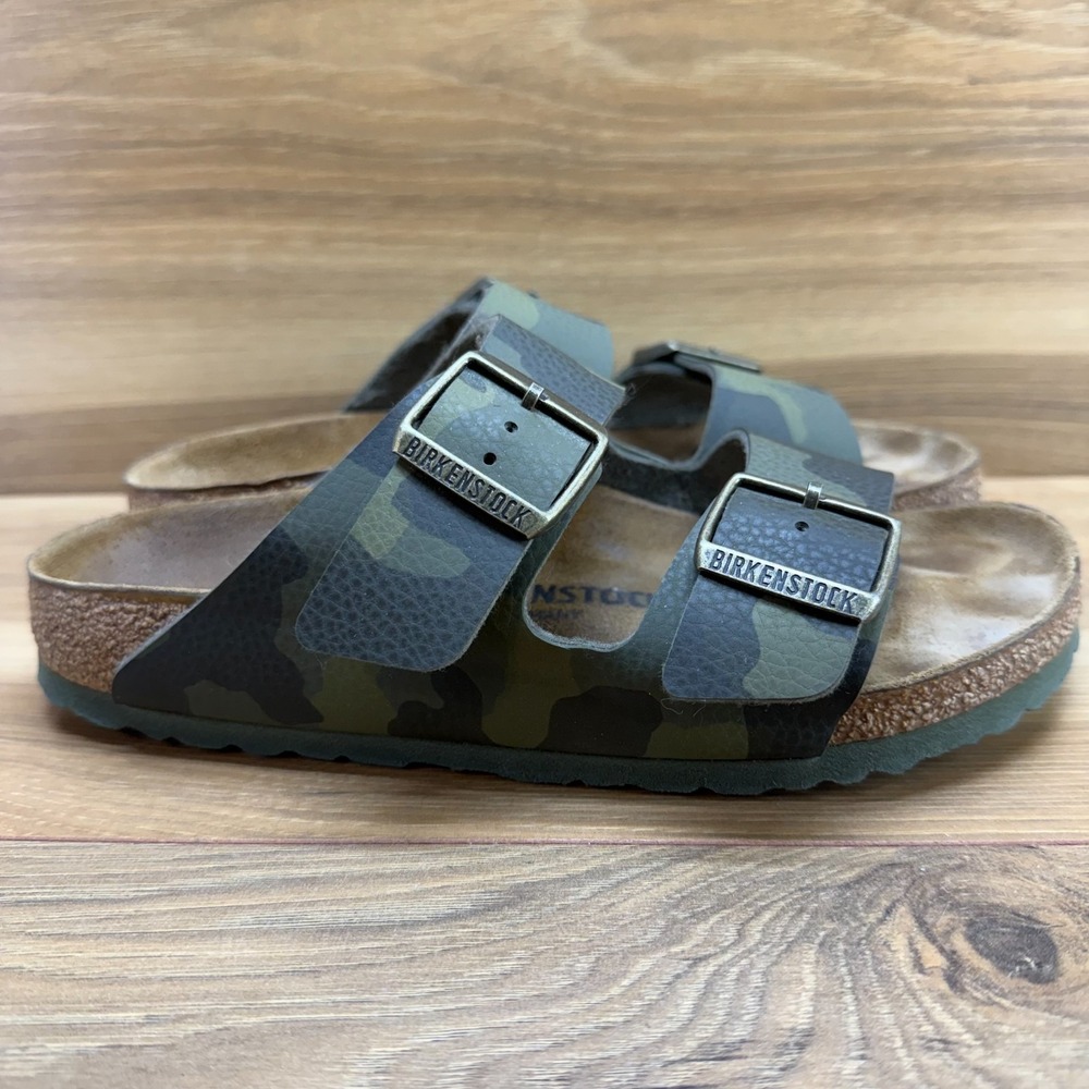 Birkenstock Arizona Sandals 6 N EU 37 Green Camo Birko Slide Vacation Travel